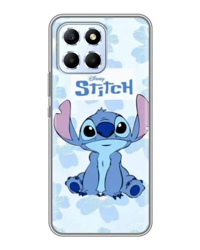 Чехол для Huawei Honor X6 с картинкой «Stitch среди цветов»