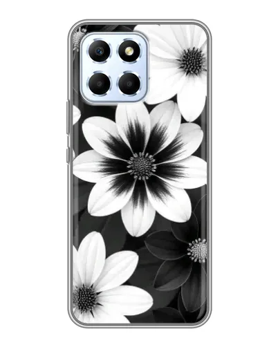 Чехол для Huawei Honor X6 с картинкой «Монохромные астры»