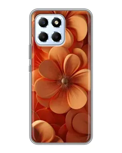 Чехол для Huawei Honor X6 с картинкой «Оранжевый макро цветок»