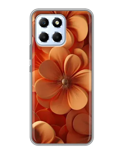 Чехол для Huawei Honor X6 с картинкой «Оранжевый макро цветок»