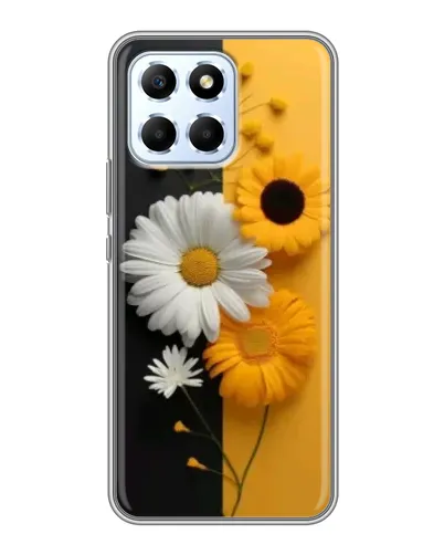 Чехол для Huawei Honor X6 с картинкой «Подсолнух и ромашка»