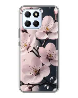 Чехол для Huawei Honor X6 с картинкой «Нежная сакура и капли»