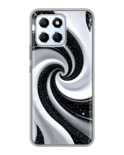 Чехол для Huawei Honor X6 с картинкой «Черно-белая спираль»