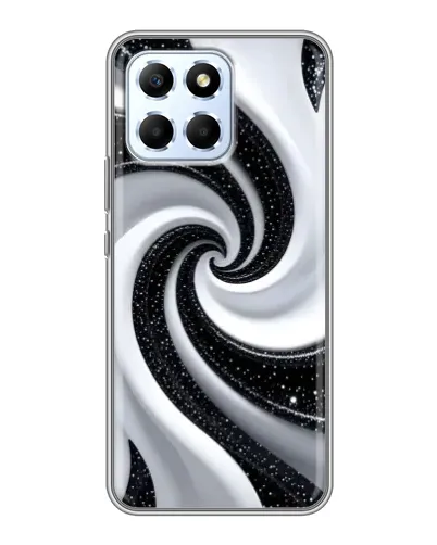 Чехол для Huawei Honor X6 с картинкой «Черно-белая спираль»