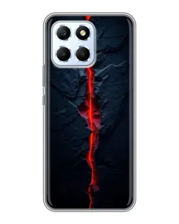 Чехол для Huawei Honor X6 с картинкой «Kрасная лавовая трещина»