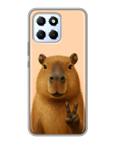 Чехол для Huawei Honor X6 с картинкой «Капибара виктория» Чехол для Huawei Honor X6 с картинкой «Капибара виктория»