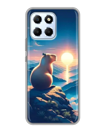 Чехол для Huawei Honor X6 с картинкой «Закат солнца с капибарой» Чехол для Huawei Honor X6 с картинкой «Закат солнца с капибарой»