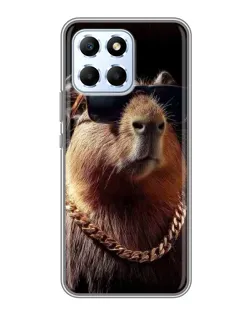 Чехол для Huawei Honor X6 с картинкой «Капибара золотая цепь»