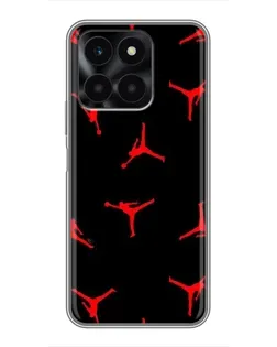 Чехол для Huawei Honor X6a с картинкой «Jordan Red Pattern»