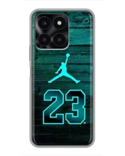 Чехол для Huawei Honor X6a с картинкой «Jordan Cyan 23»