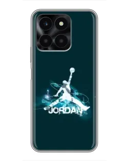 Чехол для Huawei Honor X6a с картинкой «Jordan Blue Fire»
