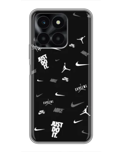 Чехол для Huawei Honor X6a с картинкой «Nike Black Pattern» Чехол для Huawei Honor X6a с картинкой «Nike Black Pattern»