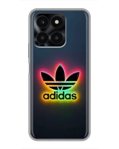 Чехол для Huawei Honor X6a с картинкой «Неоновый Adidas»