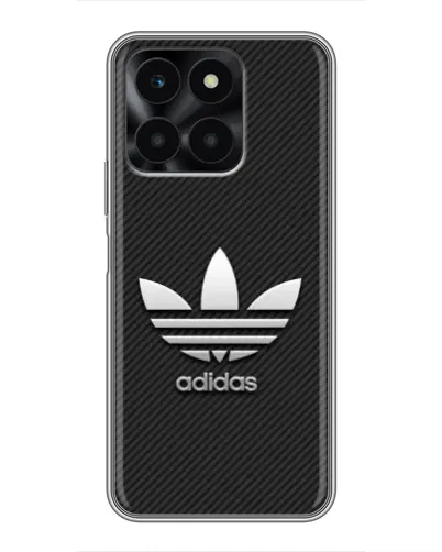 Чехол для Huawei Honor X6a с картинкой «Adidas Карбоновая текстура»