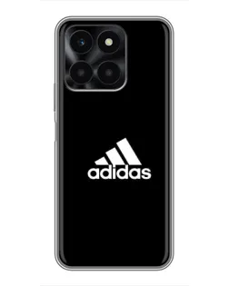 Чехол для Huawei Honor X6a с картинкой «Черная классика Adidas»