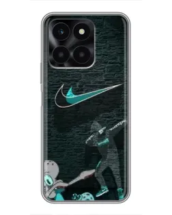 Чехол для Huawei Honor X6a с картинкой «Спортивный арт Nike»