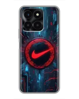 Чехол для Huawei Honor X6a с картинкой «Техногенный стиль Nike»