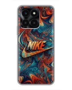 Чехол для Huawei Honor X6a с картинкой «Nike в абстракции»