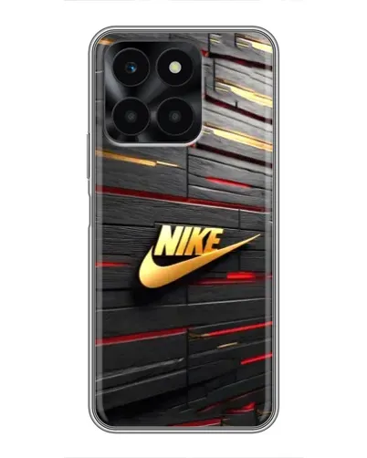 Чехол для Huawei Honor X6a с картинкой «Золотой Nike на металле»