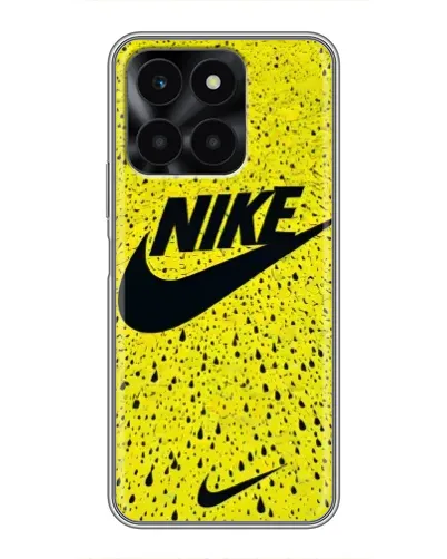 Чехол для Huawei Honor X6a с картинкой «Желтый текстурный Nike»