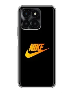 Чехол для Huawei Honor X6a с картинкой «Золотой логотип Nike»