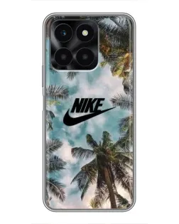 Чохол для Huawei Honor X6a з картинкою «Тропічний принт Nike»