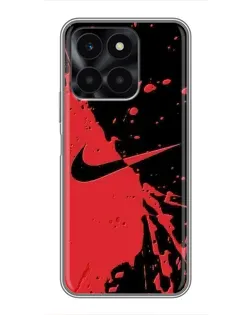 Чохол для Huawei Honor X6a з картинкою «Червоні бризки Nike»