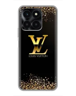 Чехол для Huawei Honor X6a с картинкой «LV — золотые искры»