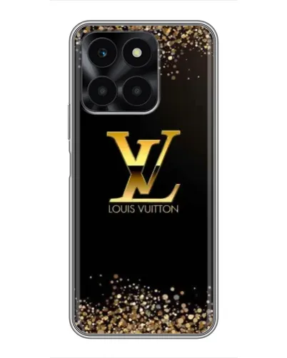 Чехол для Huawei Honor X6a с картинкой «LV — золотые искры»