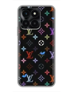 Чехол для Huawei Honor X6a с картинкой «Цветная монограмма LV»