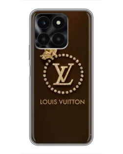 Чехол для Huawei Honor X6a с картинкой «LV — золотая печать»