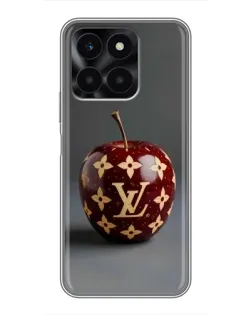 Чехол для Huawei Honor X6a с картинкой «Красное яблоко LV»
