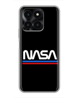 Чехол для Huawei Honor X6a с картинкой «NASA — классика Red Blue»