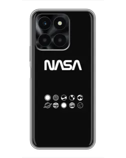 Чехол для Huawei Honor X6a с картинкой «NASA — технический принт»