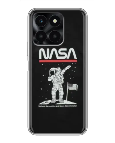 Чехол для Huawei Honor X6a с картинкой «NASA — шагаем по Луне»