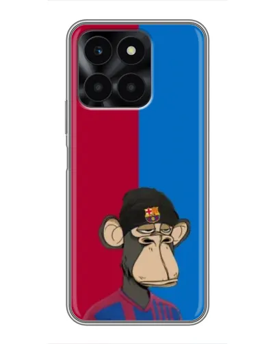 Чехол для Huawei Honor X6a с картинкой «Bored Ape — фанат Барсы»