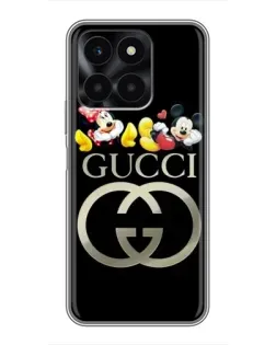 Чехол для Huawei Honor X6a с картинкой «Gucci — герои Disney»