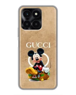 Чехол для Huawei Honor X6a с картинкой «Микки Маус Gucci — крафт»