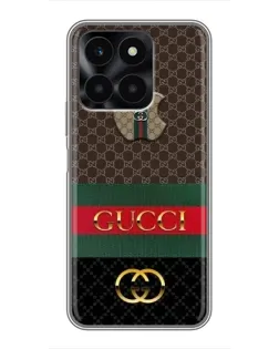 Чехол для Huawei Honor X6a с картинкой «Gucci — брендированный десерт»
