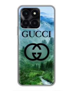 Чехол для Huawei Honor X6a с картинкой «Gucci — горный пейзаж»