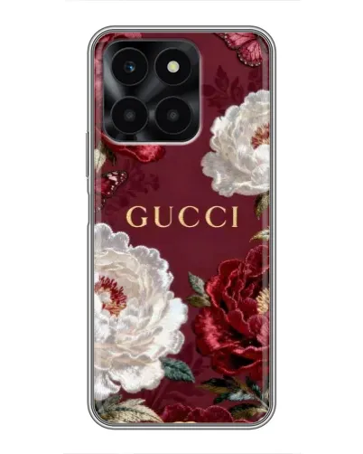 Чехол для Huawei Honor X6a с картинкой «Gucci — бордовые розы» Чехол для Huawei Honor X6a с картинкой «Gucci — бордовые розы»