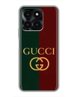 Чехол для Huawei Honor X6a с картинкой «Gucci — темно-зеленый градиент»