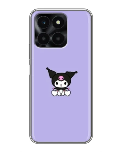Чехол для Huawei Honor X6a с картинкой «Kuromi — фиолетовый минимализм»