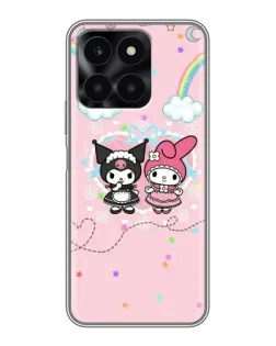 Чехол для Huawei Honor X6a с картинкой «My Melody и Kuromi»