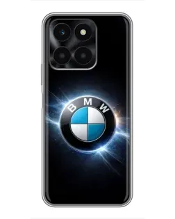 Чехол для Huawei Honor X6a с картинкой «BMW — неоновое сияние»