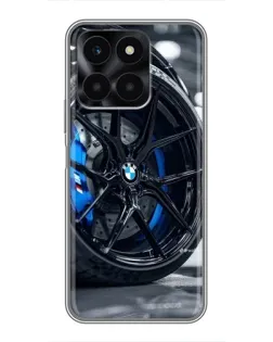 Чехол для Huawei Honor X6a с картинкой «Колесо BMW вблизи»
