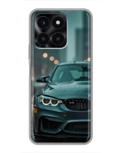Чехол для Huawei Honor X6a с картинкой «BMW в огнях города»