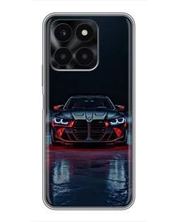 Чехол для Huawei Honor X6a с картинкой «BMW на мокрой дороге»