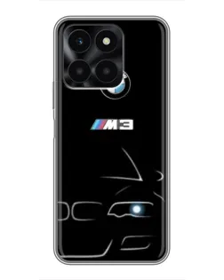 Чехол для Huawei Honor X6a с картинкой «Минималистичный принт BMW M3»