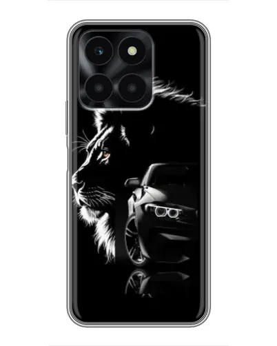 Чехол для Huawei Honor X6a с картинкой «BMW и лев» Чехол для Huawei Honor X6a с картинкой «BMW и лев»